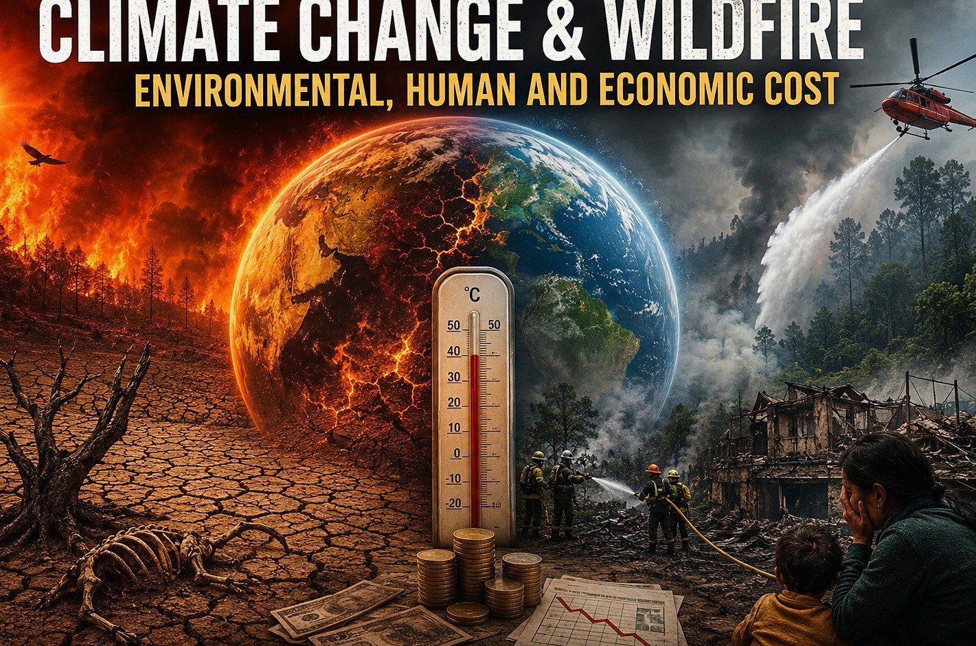 Wildfires Driven by Climate Change Carry Sweeping Environmental and Human Costs